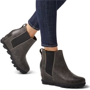 Sorel Women's Joan Of Arctic Wedge Heel Ankle Boots Booties Black Size 9